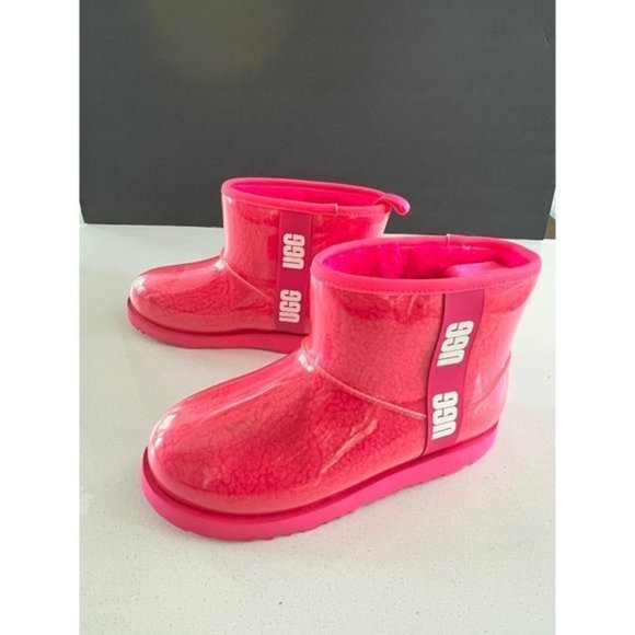 UGG kid's pink Classic short Clear Mini boots size 6/ EUR 38 - Picture 7 of 9